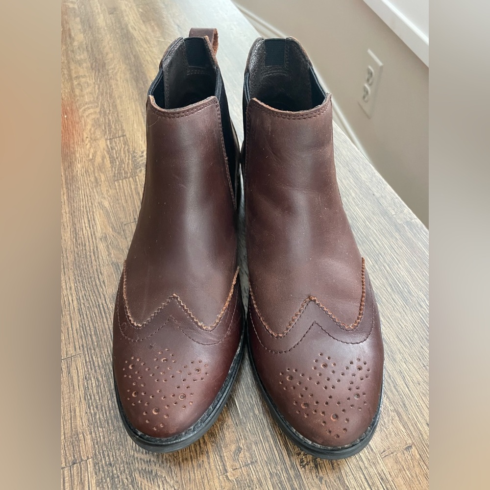 Sperry Brown Leather Chelsea Boots Booties - Size 7.5
